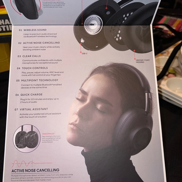 Sharper Image Earbud Wireless Noise Canceling Headphones - Picture 12 of 14